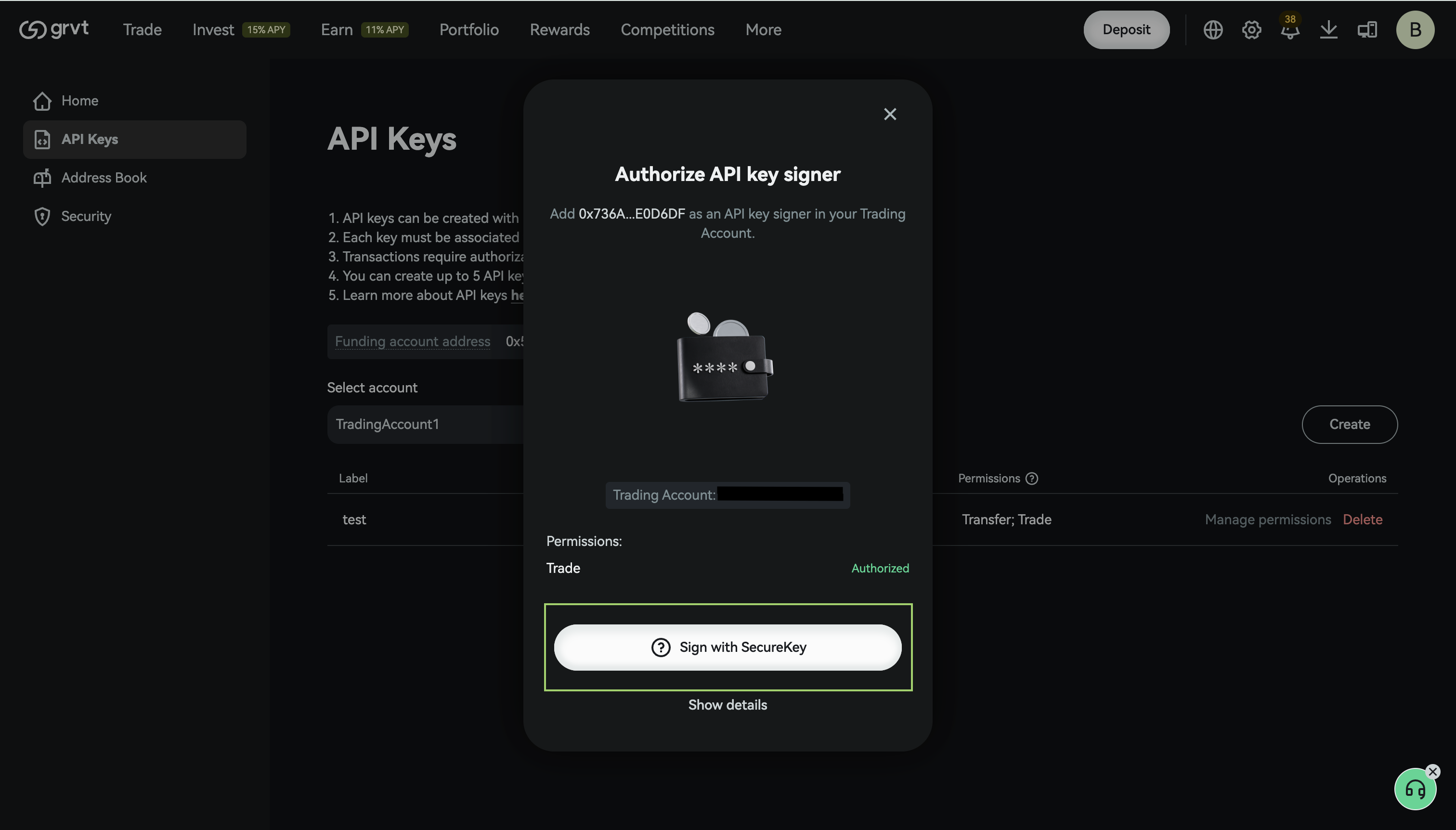create api sign
